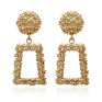 Jachon Statement Earrings Gold Jewelry Big Geometric round Earrings for Women Hanging Dangle Drop Gold Earrings
