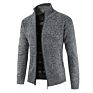 Jacketown 5 Colors Standing Collar Long Sleeves Fit Plain Blank Cardigan Knit Sweater Jacket with Zipper Stylish Bomber