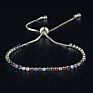 Jewellery Sterling Silver Cz Tennis Aaaaa Bracelet Micro Pave Link Bracelet with Cz Sterling Silver Studs Chain