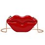 Jowyar High- Pu Leather Women's Designer Lip Shape Handbag Chain Shoulder Messenger Bag