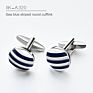 Kaidvll Cufflinks Luxury White Stripe Rectangle Cufflink Crown Crystal Novelty Cufflink for Mens