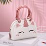 Kawaii Women Girls Small Glitter Handle Shaped Zipper Puller Unicorn Mini Tote Bag Handbags Casual Bag