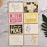 Kertas Carte De Mariage Remerciment Bodas Recycled Pink Birthday Invitation Wedding Thank You Gift Greeting Cards