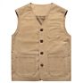 Khaki Dark Green Navy Blue Men Casual Sleeveless Vest Breathable Windproof Vest