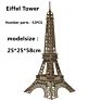 Kids Child World Famous Architecture Paris France Ship Model Model Gun 3D Wooden Puzzle Jigsaw Game for Adult