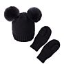 Kids Hats and Mittens Set Unisex Baby Beanie Hats Gloves Set Knit Soft Beanie and Mittens