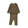 Kids Pajamas Children Sleepwear Leopard/Zebra Print Rib Cotton 2Pcs Tops+Pants Sets Boy Girls Nightwear Clothes Kids Clothing