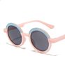 Kids Two Tone Color Frame Cute Uv400 Lenses Children round Glasses