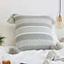 Knitting Cushion Cover Sofa Decoration 45*45 Weave Throw Pillow Case with Tassel for Chair Bed Couch Pattern Pillowcase Tassel