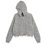 women knit  hoodie cardigan