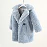 Korean Children Clothes Solid Color Kids Faux Fur Jacket Thick Warm Coat