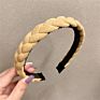 Korean Cloth Braid Headband Woven Knitted Twisted Shape Hair Wrap Knitted Corss Elastic Hair Band