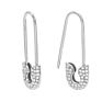 Silver Model Safety Pin Earring