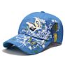 Korean Sequin Embroidered Baseball Butterfly Embroidery,Duck Tongue and Lip Print Women's Hat Sunscre