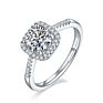 Krkc Solitaire Cluster Heart Wedding Bands 1/2 1 Ct 925 Sterling Silver Vvs1 Diamond Moissanite Engagement Rings for Women