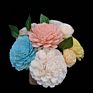 L06416 Price Home Decoration Flowers Different Shape Coloured 4.5Cm 8Cm Wood Sola Flower