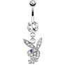 Ladies' Most Popular Styles Year Bunny Dangle Navel Ring Stainless Steel Rabbit Belly Piercing Jewelry