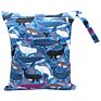 Large Size Washable Cloth Wet Bags Waterproof Cloth Bag for Sanitary Pads Mini Reusable Diaper Bag with 2 Pockets