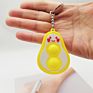 Latest Mini Popping It Keychain Fidget Avocado Keychain Double-Sided Bubble Smiley Avocado Bag Pendant Gift