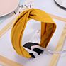 Latest Wide Twist Knotted Wide Fabric Headband Solid Color Wrap Hairband Design