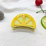 Lemon Pattern Double Sides Acetate Jaw Hair Clip Claw Gold Plated Accessories for Women