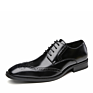 Lightweight Leather Carved British Leather Business Lace-Up Derby Pointed Toe Oxford Men's Dress Shoes