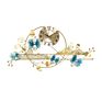 Living Room Creative Metal Wall Art Decoration Light Luxury Silent Butterfly Shape Wall Clock Handicrafts for Home Decor