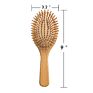 Logo Natural Bamboo Bristles Paddle Hairbrush Oval Cushion Bamboo Hair Brush for Massaging Scalp & Detangling All Hair Types