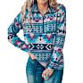 Long Sleeve Half Zip Aztec Hoodie Turtleneck Sweatshirt Oversized Hoodies