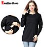 Loose Style Big Size Long Maternity Hoodie Women Nursing Sweatshirts Breastfeeding Coats Thick Fabric S-Xxl