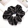 Lovely Silk Hair Scrunchies Fabric Hair Accessories Solid Color Rubber Band Satin Hair Scrunchies