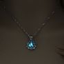 Luminous Bead Necklace Multicolor Hollow Lotus Creative Pendant Necklace