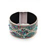 Luxury Handmade Crystal Diamond Chip Stone Seed Beads Bohemian Bangle Bracelets Women