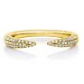 Luxury Jewelry 925 Sterling Silver Pave Diamond Zirconia Open Claw Band Ring Stackable
