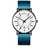 Luxury Men's Business Calendar Watch Ultra Thin Thin Stainless Steel Mesh Belt Quartz Wrist Watch Men Watches