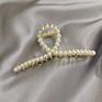 Luxury Pearl Hairpin Woman Rhinestone Hair Claw Women Pearl Hair Claw Clips Hair Accessories