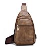 Luxury Pu Leather Chest Backpack Crossbody Sling Bag for Men