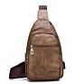 Luxury Pu Leather Chest Backpack Crossbody Sling Bag for Men