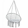 Macrame Swing Chair Macrame Hammock Chair Hanging Cotton Rope Hammock Swing Chair Indoor/Outdoor