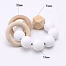 Macrame Teether Ring Silicone Teething Baby Silicone Rattle Teether