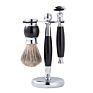 Man Safety Razor Set with Shave Brush and Razor Stand