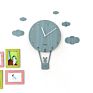 Mandelda Quartz Sweep Movements Mdf Wooden Pendulum Clock Silent Balloon and Swinging Rabbit Wall Clock