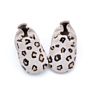 Manufacture Baby Shoes Gray Leopard Genuine Leather Baby Soft Leather Shoes