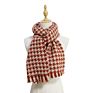 Manufactured Directly Fashionable Unisex Warm Checked Houndstooth Scarf Shawl with Tassels