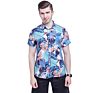 Men Casual Printed Button down Short Sleeve Shirt Hawaiian Shirt