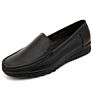 Men Genuine Leather Black Work Professional Manager Safety Shoes for Hotel Staff Bank Staff