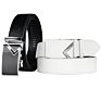 Men Genuine Leather White Golf Belt