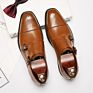 Men's Dress Shoes Oxford Shoes Business Formal Wear Genuine Leather Men's British Black with Buckle