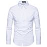 Mens Slim Fit Business Casual Cotton Long Sleeves Solid Button down Dress Shirts