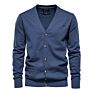 Men's Solid Color Knitwear plus Size Sweater Mens Basic Cotton Knitted Cardigan